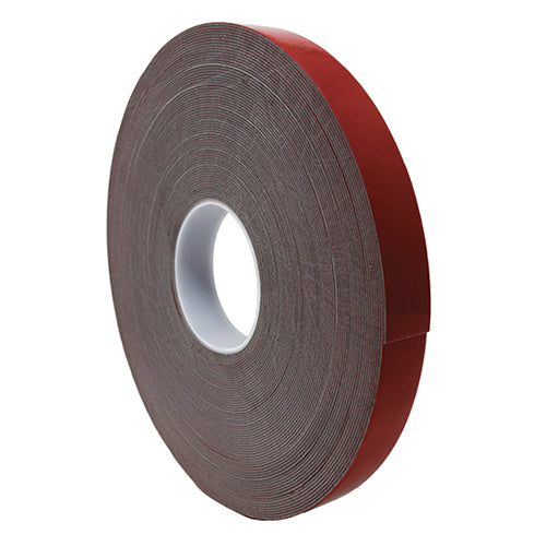 DOUBLE SIDED GREY ACRYLIC FOAM TAPE 12MM X 1MM X 33M