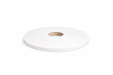Roll of white foam tape with a white background