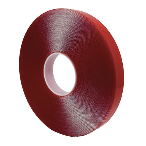 Double sided clear acrylic gel foam tape 25mm x 1mm x 33m