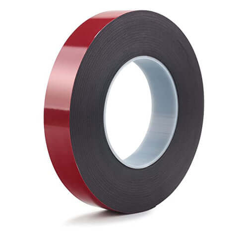 DOUBLE SIDED BLACK ACRYLIC GEL FOAM TAPE 25MM X 1MM X 33M