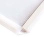 Corner of banner, showing where silicone edge is placed