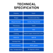Table of technical specifications of a countersunk magnet on a white background