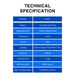 Table of technical specifications of a countersunk magnet on a white background