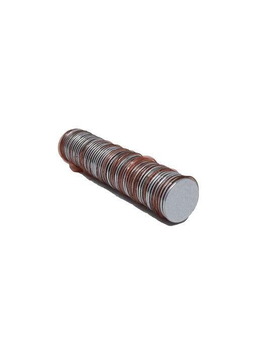 Zinc Plated N35 Neo Magnet diameter 10mm x thickness 1mm self-adhesive on one side