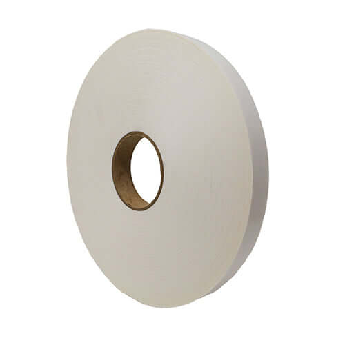 One roll of white double sided acrylic PE foam tape 12mm x 1mm x 50m